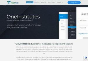 OneInstitutes | Educational Institutes Management System - OneInstitutes is a powerful cloud-based educational institute management system. It supports all educational institutes like private schools, academies, tuition centers, training/certifications centers and Islamic schools. This system facilitates institute-wide Integrated Information System covering all core functional areas like students, parents and staff profiles management, students registration, courses, fees, fee discounts, attendance and examination management.