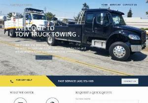 Tow Truck Towing - We are committed to arriving on time and delivering tow services at reasonable and predictable prices. We work closely with our customers to either get them back on the road or get them to a repair facility that can. We strive to maintain a 100% customer satisfaction.

|| Address: 904 Teakwood Court, #4, Los Gatos, CA 95032, USA
|| Phone: 408-372-1085