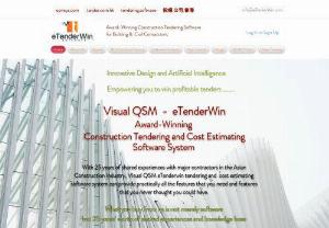 QSM SYSTEMS (HK) LIMITED - QSM Systems in Hong Kong, our Flag-ship product eTenderWin is a Professional Tendering Software for Construction Building & Civil Contractors.  eTenderWin can speed up the whole tendering process by more than 80%.