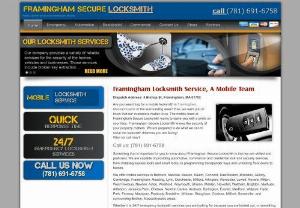 Framingham Secure Locksmith - If your home requires more security or you need an automotive locksmith in a hurry, call on Framingham Secure Locksmith. Business owners should know how secure their property is and we can tell them once weve performed a thorough evaluation of your business at Framingham Secure Locksmith. If you want effective security at affordable prices, call us today at Framingham Secure Locksmith. We have a team of the most qualified locksmith technicians around.This enables us to provide our customers...