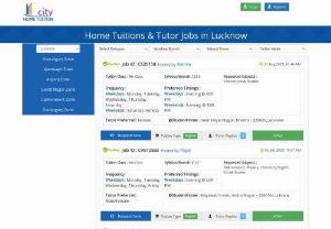 Home Tutor Jobs in Lucknow - Find verified Home Tuition Jobs in Lucknow. Get Part time Tuition jobs in Lucknow nearby locations for Home Tutor Jobs in Lucknow