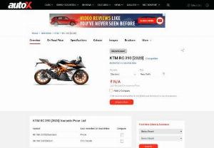 KTM RC 390 Price in India - Check out KTM RC 390 price, specifications, mileage, images, KTM RC 390 on road price, KTM RC 390 bike news and more at autoX.