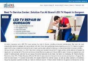 LED Tv Repair - Find Best TV Repair in Gurgaon, LCD TV Repair in Gurgaon, and Led TV Repair in Gurgaon. We\'re Gurgaon\'s Leading TV Experts, Deal in all LCD, LED TV Repair & Installation Services as TV Service Centre of LG, Sony, Samsung , Videocon Panasonic.
