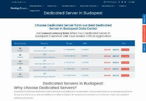 Dedicated server in Budapest - Choose Dedicated Server from best Data Center Dedicated Server in Budapest
Get Lowest Latency Rate When Your Dedicated Server in Budapest Customer Visit Your Mission Critical Application