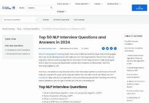 Natural Language Processing Questions and Answers - NLP Interview Questions and Answers: Checkout the 38 frequently asked Natural Language Processing Interview questions and answers which includes diagrams and explanations at MyGreatLearning