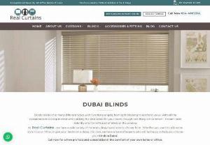 venetian blinds in the UAE - Real Curtains a wide range of blinds online vertical blinds, roller blinds, roman blinds, etc where you get the convenience of choosing blinds of your choice.