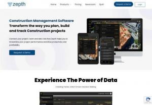 Zepth - Construction Management Platform - A central collaborative platform that lets you manage your projects, resources and financials in unison. Construction is a complex business, but its management can be streamlined with Zepth that solves real problems with practical solutions. Manage risks, problems, constraints and build quality projects- safely, on-time and within budget. An ecosystem of software and finance that enables a transparent and seamless experience by creating value through time and cost savings.