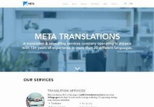 Meta Translations | Albania - A translation & legal consulting company operating in Albania with 10+ years of experience in more than 20 different languages.
