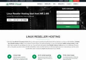Linux Reseller Hosting in India - King Cloud helps you to setup your Linux reseller hosting in Delhi- India with excellent support with full dedication. Get 10 % discount on Unlimited Reseller linux hosting in Delhi with India\'s best Linux Reseller Company in Delhi.