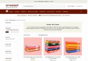 Terry Towels - Buy Solapur Terry Towels Online from GITAGGED - Buy Solapur Terry Towels from Exclusive GITAGGED Online Store. Price starts from as low as Rs.250. Huge collection of best Bath Towels and Hand Towels.