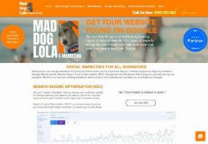 Mad Dog Lola eMarketing - Mad Dog Lola eMarketing is about small businesses and getting them online so that they can compete with much larger organisations. Whats more, we help you stay online. We have tools and techniques that we can use to get a competitive advantage over your competitors.
New Websites & SEO
We can start your journey with a new business website built on the WIX platform. WIX already hosts over 160 million websites and is becoming the
new standard for websites. Whilst building your website we can...