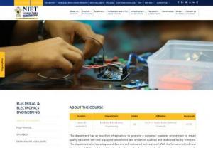 Top Electrical and Electronics Engineering Institute in Noida - Join NIET to be a pioneer in the field of Electrical Engineering through academics excellence. We are one of the top 10 engineering institutes in Greater Noida.