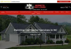 Huskeys Paint & Design - Huskeys Paint & Design has years of experienced and dedicated painters to help you finish refurbishing or repainting your home and commercial properties. Operating around a 40 mile radius of Sylva, North Carolina, we at Huskeys Paint & Design are locally owned and go beyond to help our community with their projects. We are also affiliated with the paint and coating manufacturing company, Sherwin Williams, and the paint supply company Benjamin Moore.