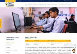 Best Institute for Computer Engineering in Delhi NCR | NIET - NIET is one of the top 10 computer engineering institute in Greater Noida. We bridge the gap between industry and academia for the professional attitude and ethical values.