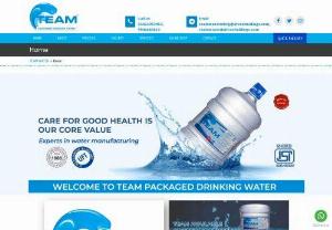 Team Water | Mineral Water 20 Liter Dealer in Chennai - Call@ 044 48653954. Best Bisleri Mineral Water Dealer in Chennai. 
Our TEAM Packaged drinking water fully automated manufacturing plant.