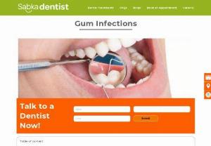 Gum infection - gum infection that  is commonly seen in people. It damages the soft tissue and bone supporting the tooth. If the infection is not treated before time, the bone around the teeth is slowly lost. The name periodontitis means means inflammation around the tooth. Poor bacteria stick to the surface of the tooth and in the periodontal pockets surrounding the tooth resulting in gum infection.Untreated periodontitis will eventually result in tooth loss.
