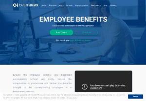 OpenHRMS Employee Benefits - Ensure the employee benefits are dispensed appropriately without any delay, reduce the complexities in procedures and deliver the benefits straightforward to the corresponding employee in a transparent manner.