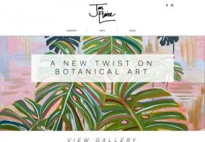Jan Elaine Art - Decorative art that combines tropical elements, texture and vibrant colours.