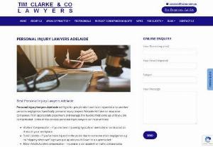 personal injury lawyers Adelaide - Personal injury lawyers Adelaide will fight for people who have been injured due to another person's negligence. Specifically, personal injury lawyers Adelaide will take on insurance companies, fill in appropriate paper work and manage the hurdles that come up until you are compensated.