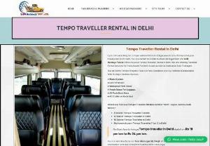 TEMPO TRAVELLER RENTAL IN DELHI - SRM Holidays Private Limited Offers Assured Tempo Traveller Rental in Delhi.Our Basic fare for hiring a tempo traveller starts from Rs 17 per km to Rs 24 per km.
If You Are Planning Group Tour From Delhi We Can Arrange Luxury Tempo Traveller Services For Your Trip of Popular Destination like Delhi Local Sghtseeing Packages, Delhi-Agra- Jaipur Tours, Delhi -Agra -Mathura-Vrindavan Tours, Rajasthan Tours Packages, Golden Triangle Packages. , Himachal Tour Packages, Uttrakhand Tour Packages