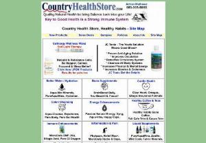 Country Health Store Safe Natural Health Products - Immune Boosting, natural weight loss, colon and detox products, healthy Gano coffee, adhd alternatives, whole foods, organic green foods, and so much more. Plus free shipping.