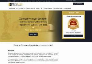 Company Registration - Easy Online Company Registration - Ask for Company Registration Online fast at the lowest fees by Business Registration Consultants in India. Incorporate a Company Now!