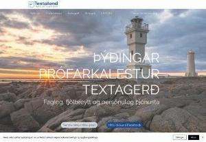 Textaland - English to Icelandic translator.