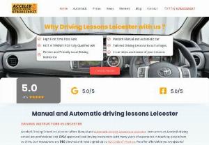 Acceler8 Driving School - Our aim is to help you pass your driving test as quick as possible within less time and money as possible. We provide Manual and and Automatic Driving Lessons in Leicester. We are local and cover most areas in Leicester.