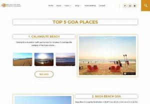TOP 5 GOA PLACES - Goa is famous for its beaches, Churches and cruise parties. Goa is also one of the most important liquor seller and Cashew nut generating State. The Capital of Goa Is Panjim whereas Margoa is the Largest city in Goa. Goa is one of best locations for mid night parties,clubbing and Water Sports activities.