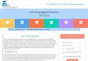 SJES College Bangalore Placements | SJES College Placements - SJES College Bangalore Placements offers students a number of opportunities to get placed. SJES College Placements with Highest package, Average package, Highest placement package - 9743277777