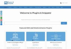 Plugins & Snippets - Specializing in the development of WordPress Plugins to optimize your Webstores. Providing you with clever Plugins and Snippets to enhance sales Conversions and Functionalities. Specifically targeting eCommerce Stores such as Easy Digital Downloads (EDD), WooCommerce, etc. Also, we offer custom development services aimed to enhance store functionality and increase conversion rates. Basically, the main goal is to help improve eCommerce stores.