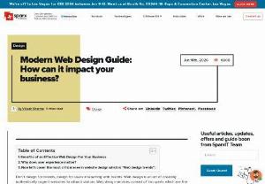Modern Web Design Guide: How It Can Impact Your Business? - Best web design is crucial to your business for lead generation. Website design mainly emphasizes on maximum conversion and increasing the return of investment.