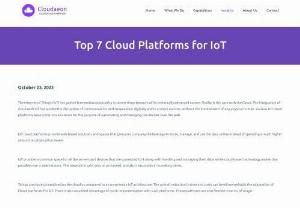 Cloud platforms for IoT - Top 7 Cloud platforms for IoT
