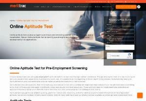 General Aptitude Test | MeritTrac - Leverage MeritTrac online aptitude test for pre-employment screening and hire high calibre candidates. General aptitude tests can be used to assess the numerical, logical, verbal, spatial, error checking and quantitative skills of the candidates. Enquire Now!