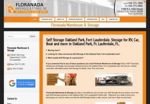 Self Storage at Oakland Park - Floranada Warehouse & Storage provides a cost-effective way to lower your Self Storage bill and receive one of the best Self Storage solutions in the Oakland Park, Fort Lauderdale Florida area.  Whenever you need to store your belongings you want to make sure that the Self Storage facility is safe, secure, and has a clean environment.