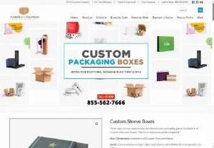Screenshot of Custom Printed Sleeve Packaging Boxes