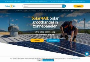 zonnepanelen groothandel - Buy solar panels with Solar4All. Check out our webshop to see our solar collection or contact us for more information.
