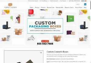 Screenshot of Wholesale Custom Printed Cosmetic Boxes in USA