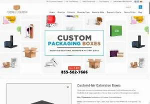 Screenshot of Custom Printed Hair Extension Boxes
