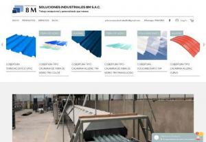 SOLUCIONES INDUSTRIALES EN FV 8M - 8M Industrial Solutions provides translucent, colored and opaque ceilings applicable to industrial warehouses, terraces, greenhouses, parking lots, light patios, room divisions etc, with different materials such as:
- Fiberglass reinforced plastic
- Aluzinc
- Polycarbonate