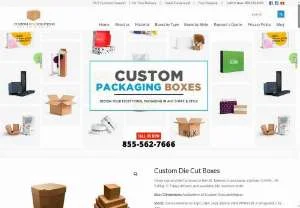 Screenshot of Custom Printed Die Cut Boxes Wholesale | Custom Box Printing