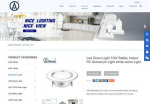10w Led Downlight - The LED downlight design is more beautiful and lightweight and can achieve the overall unity and perfection of architectural decoration during installation, without destroying the setting of the lamp.