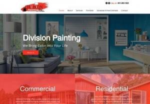 Division Painting - Division Painting offers a wide range of commercial services delivered by highly skilled professionals that includes exterior painting, interior painting, power washing, and wallpaper removal and application. We get the job done with speed, quality, and precision, while meeting the needs of your schedule to minimize disruption to your business