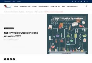 neet physics questions and answers - NEET Physics Questions 2020 which includes all topics. Skkopi provides the twisted questions asked in NEET examination to confuse the students in the exam. These Physics questions help you to crack exams easily!
