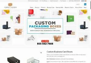 Screenshot of Custom Printed Business Card Boxes