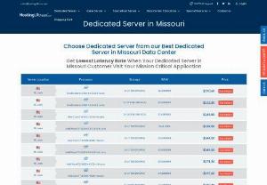 Missouri Dedicated Server - Choose Dedicated Server from our Best Dedicated Server Data Center
Get Lowest Latency Rate When Your Dedicated Server Customer Visit Your Mission Critical Application