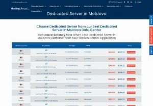 Moldova Dedicated Server - Choose Dedicated Server from our Best Dedicated Server Data Center
Get Lowest Latency Rate When Your Dedicated Server Customer Visit Your Mission Critical Application