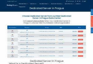 Prague Dedicated Server - Choose Dedicated Server from our Best Dedicated Server Data Center
Get Lowest Latency Rate When Your Dedicated Server Customer Visit Your Mission Critical Application