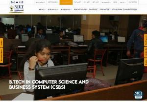 B. Tech in Computer Science and Business System (CSBS) - NIET in partnership with Indias leading IT Service and Consulting CompanyTCS is offering a four-year specialized B.Tech course titled Computer Science and Business Systems