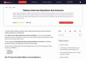 Interview Questions On Tableau - Want to attend for Tableau interview with confidence ? then visit and practice tableau interview questions and answers.